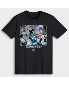 Trevor Lawrence Jacksonville Jaguars NFL Flash Features Week 15 T-Shirt – Schwarz