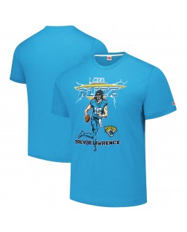Trevor Lawrence Jacksonville Jaguars Hommage Unisex NFL Blitz Spieler Tri-Blend T-Shirt – Blaugrün