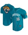 Trevor Lawrence Jacksonville Jaguars Pro Standard Mesh-Baseballtrikot mit Knöpfen – Blaugrün