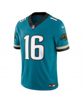 Trevor Lawrence Jacksonville Jaguars Nike Prowler Throwback Vapor F.U.S.E. Limitierter Trikot – Blaugrün