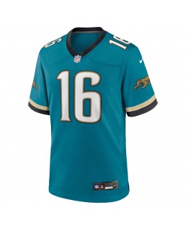 Trevor Lawrence Jacksonville Jaguars Nike Prowler Throwback Spieler-Spieler Trikot – Blaugrün