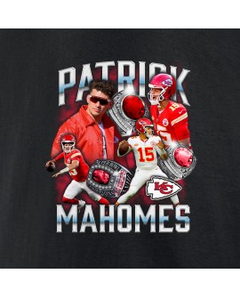 Patrick Mahomes Kansas City Chiefs Notorious Spieler Grafik-T-Shirt – Schwarz
