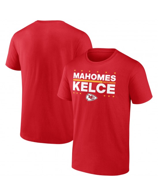 Patrick Mahomes & Travis Kelce Kansas City Chiefs Wahlspieler-T-Shirt – Rot