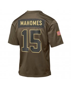 Patrick Mahomes Kansas City Chiefs Nike Jugend 2025 Salute to Service Spieler Trikot – Olivgrün