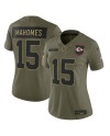 Patrick Mahomes Kansas City Chiefs Nike Damen 2025 Salute to Service Limited Trikot – Olivgrün