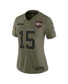 Patrick Mahomes Kansas City Chiefs Nike Damen 2025 Salute to Service Limited Trikot – Olivgrün