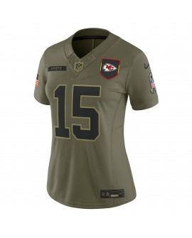 Patrick Mahomes Kansas City Chiefs Nike Damen 2025 Salute to Service Limited Trikot – Olivgrün