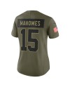 Patrick Mahomes Kansas City Chiefs Nike Damen 2025 Salute to Service Limited Trikot – Olivgrün