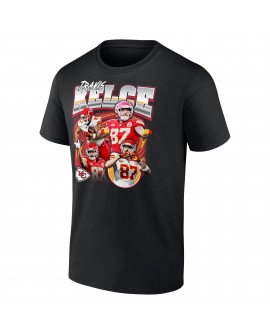 Travis Kelce Kansas City Chiefs Notorious Spieler Grafik-T-Shirt – Schwarz