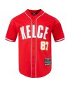 Travis Kelce Kansas City Chiefs Pro Standard Mesh Button-Up Baseball-Trikot – Rot