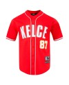 Travis Kelce Kansas City Chiefs Pro Standard Mesh Button-Up Baseball-Trikot – Rot