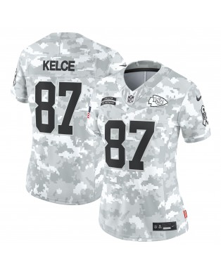 Travis Kelce Kansas City Chiefs Nike Damen 2024 Salute to Service Limited Trikot – Arctic Camo
