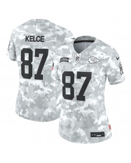 Travis Kelce Kansas City Chiefs Nike Damen 2024 Salute to Service Limited Trikot – Arctic Camo