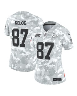 Travis Kelce Kansas City Chiefs Nike Damen 2024 Salute to Service Limited Trikot – Arctic Camo