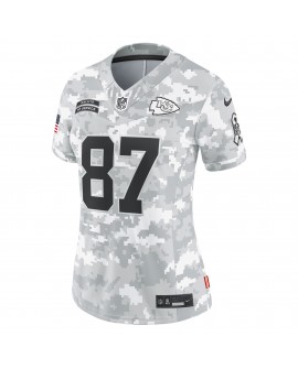 Travis Kelce Kansas City Chiefs Nike Damen 2024 Salute to Service Limited Trikot – Arctic Camo