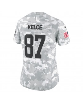 Travis Kelce Kansas City Chiefs Nike Damen 2024 Salute to Service Limited Trikot – Arctic Camo