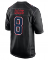 Nike Stefon Diggs New England Patriots Schwarzes Super Bowl LX Patch Carbon Fashion Spielers Trikot