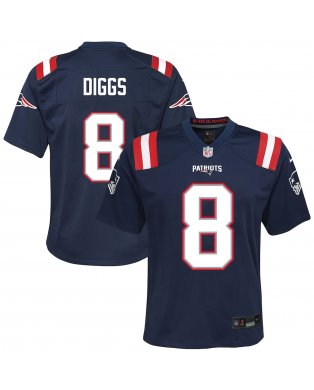 Nike Stefon Diggs New England Patriots Jugend-Trikot in Marineblau