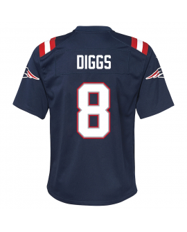 Nike Stefon Diggs New England Patriots Jugend-Trikot in Marineblau