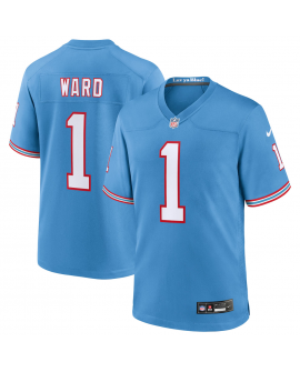 Nike Cameron Ward Tennessee Titans Hellblau 2025 NFL Draft Erste Runde Auswahl 2. Ersatz-Spiels Trikot