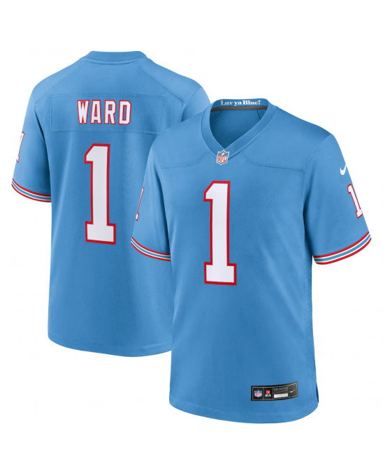 Nike Cameron Ward Tennessee Titans Hellblau 2025 NFL Draft Erste Runde Auswahl 2. Ersatz-Spiels Trikot