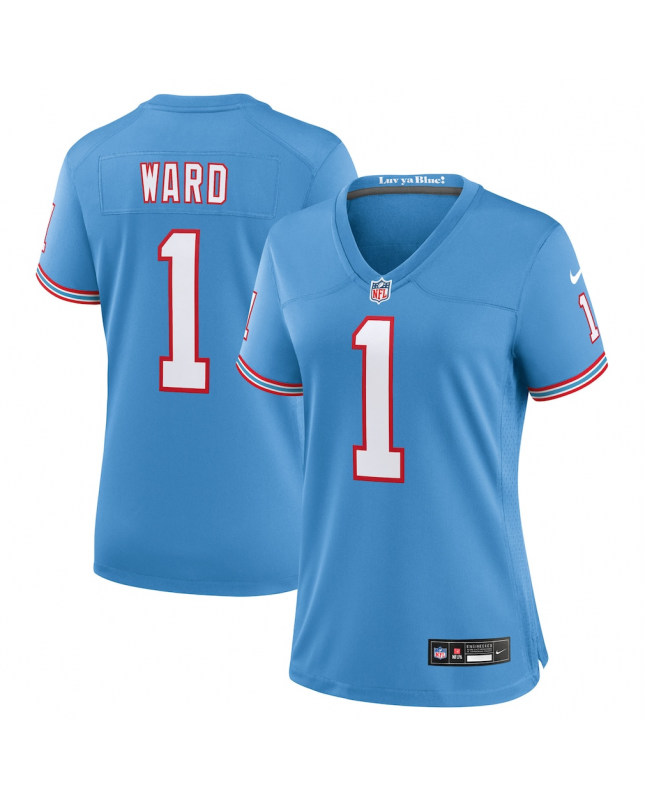 Nike Cam Ward Tennessee Titans Damen Hellblau 2025 NFL Draft 2. Alternativ-Spiels Trikot