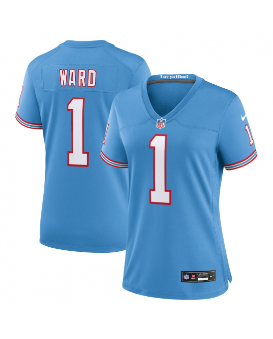 Nike Cam Ward Tennessee Titans Damen Hellblau 2025 NFL Draft 2. Alternativ-Spiels Trikot