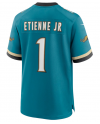 Jacksonville Jaguars Travis Etienne Jr Nike Teal Prowler Retro-Spielers Trikot