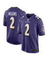 Nike Nate Wiggins Baltimore Ravens Lila Spieler-Trikot