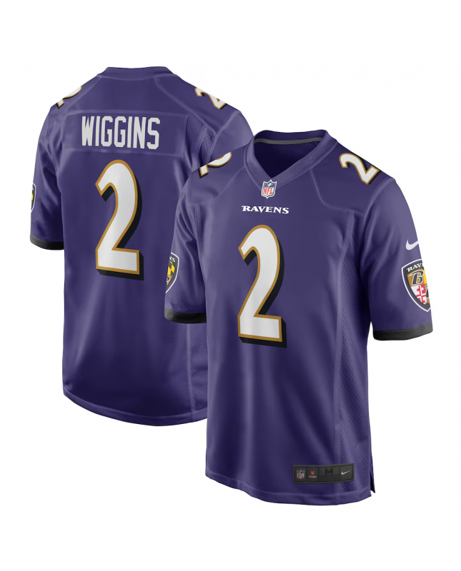 Nike Nate Wiggins Baltimore Ravens Lila Spieler-Trikot