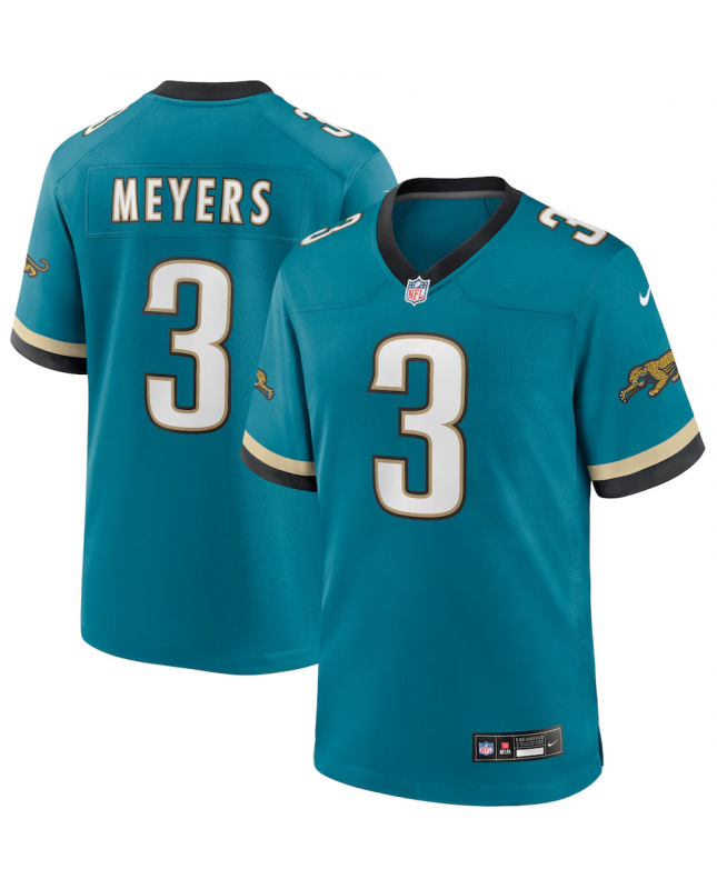Nike Jakobi Meyers Jacksonville Jaguars Teal Alternate 2 Prowler Retro-Spiels Trikot