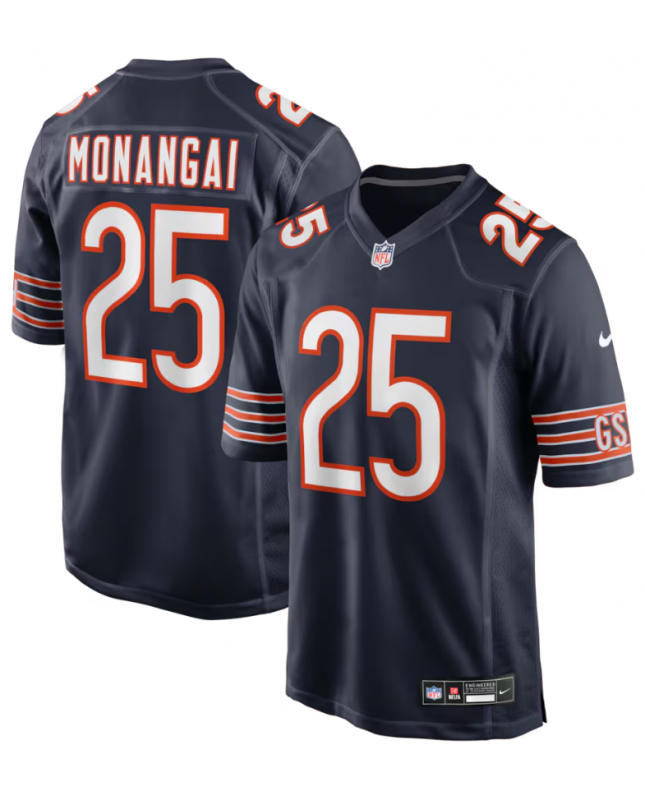 Nike Kyle Monangai Chicago Bears Spiels Trikot in Marineblau