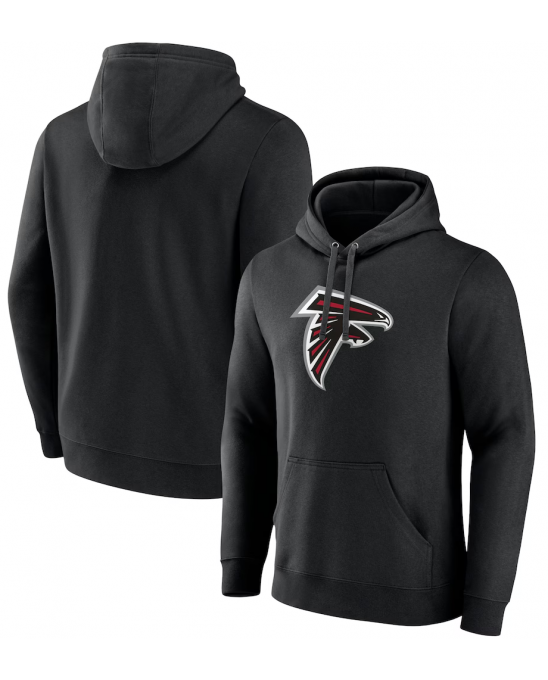 Atlanta Falcons – Schwarzer Pullover mit Kapuze und Hauptlogo