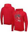 Homage Atlanta Falcons – Roter Retro-Helm – Raglan-Pullover mit Kapuze aus Tri-Blend-Material