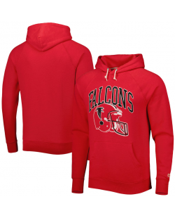 Homage Atlanta Falcons – Roter Retro-Helm – Raglan-Pullover mit Kapuze aus Tri-Blend-Material