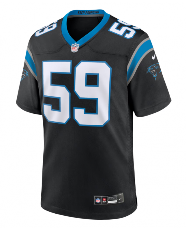 Nike Luke Kuechly Carolina Panthers – Schwarzes Team-Spieltrikot