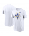 Nike Aaron Donald Los Angeles Rams Weißes/Blau Spieler-T-Shirt mit Grafik
