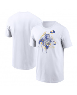Nike Aaron Donald Los Angeles Rams Weißes/Blau Spieler-T-Shirt mit Grafik