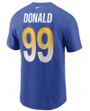 Nike Aaron Donald Los Angeles Rams T-Shirt in Royalblau mit Namen und Nummer
