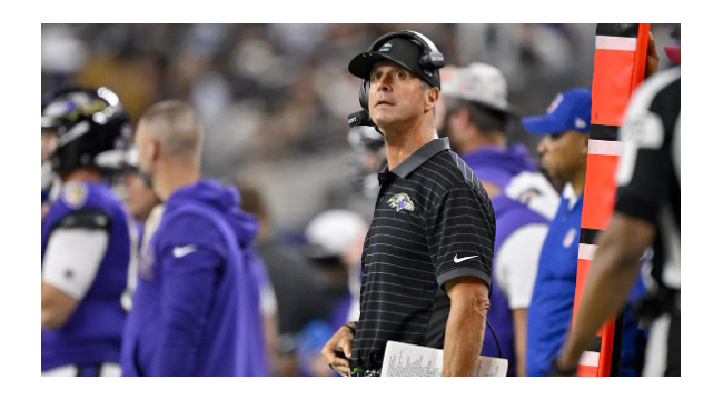 Zay Flowers zeigt mit dem Finger auf John Harbaugh für die Verletzungsgeschichte der Ravens