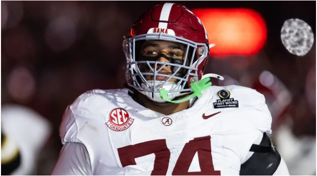 Alabamas Kadyn Proctor macht explosive 350-Pfund-Geschichte bei NFL Combine